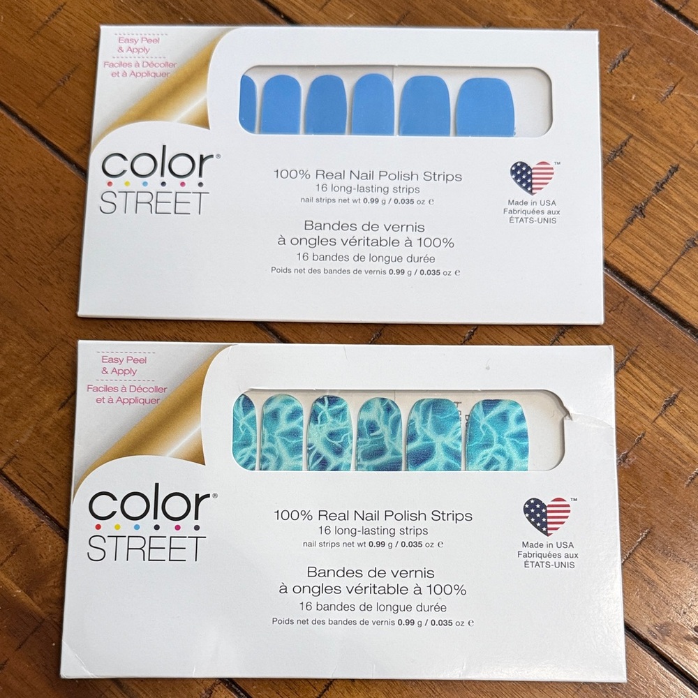 Color Street Fortune Teller and Pool Intentions Real Nail Polish Strips NEW